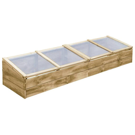 Kas – Kweekkas – Tuinkas – Groentekas – Mini Kas – Geïmpregneerd Grenenhout – 200x50x35 cm – Duurzaam En Weerbestendig