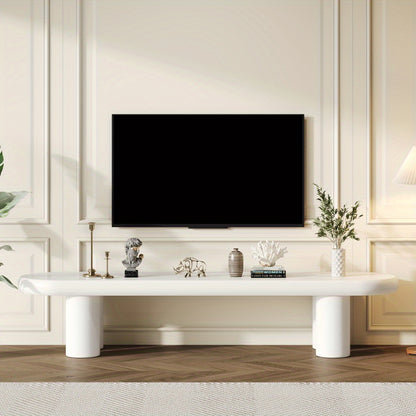 TV-kast – TV-meubel – Tv-dressoir – Mediameubel – Witte TV-kast – 160 x 40 x 40 cm – MDF met Houten Afwerking