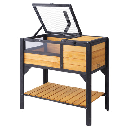 Schildpaddenhuis – Schildpaddenverblijf – Reptielenhuis – Terrarium – Houten Huis – Ruim 85x50x82,5 cm – Gemaakt van Duurzaam Cederhout