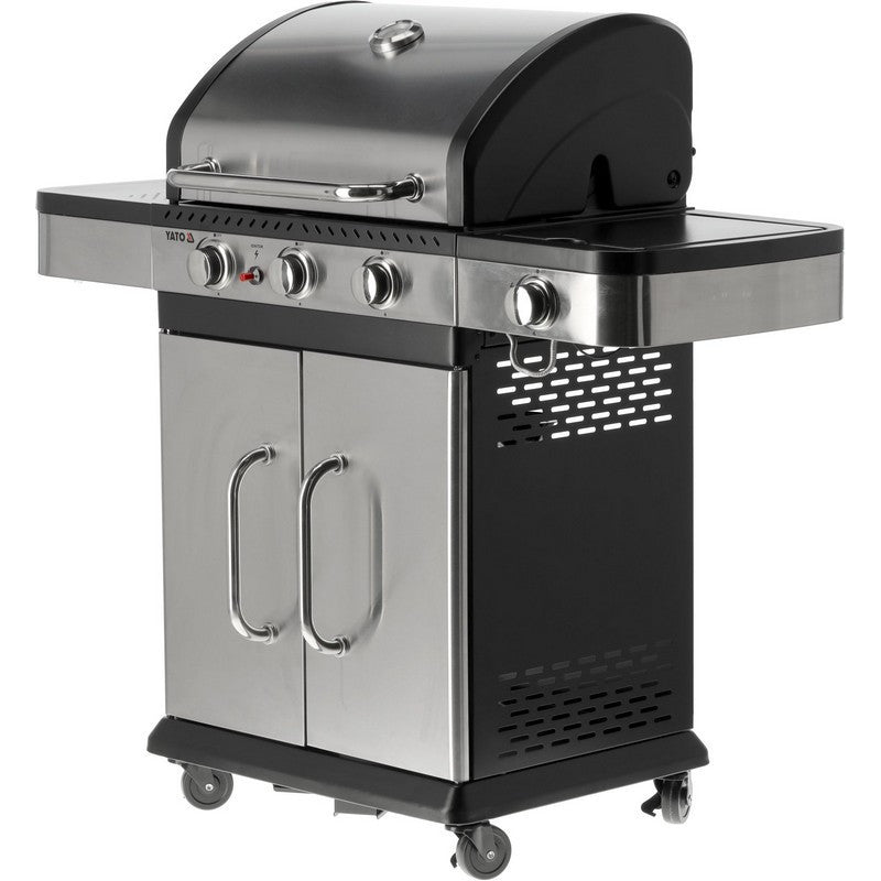 GAS GRILL 3+1, STAINLESS STEEL 11.2KW - YG-20018 - QUORE