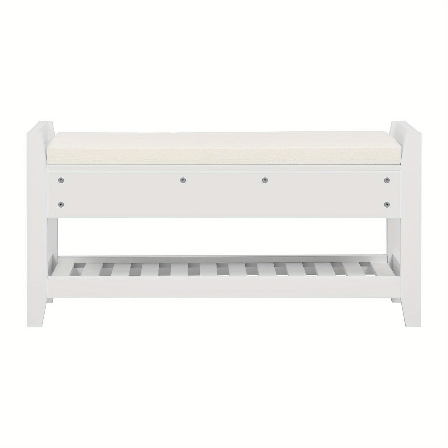 Schoenenbank – Schoenenrek – Zitbank – Opbergbank – Schoenenkast – Modern Wit Design – Gestoffeerd Zitvlak – MDF Hout Stabiel