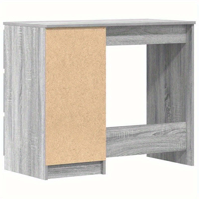 Bureau – Computerbureau – Studietafel – Werkplekmeubel – Tafel – Grijs – Compact Formaat 90x45x76 cm – Stevig Houtmateriaal met Opberglades