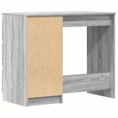 Bureau – Computerbureau – Studietafel – Werkplekmeubel – Tafel – Grijs – Compact Formaat 90x45x76 cm – Stevig Houtmateriaal met Opberglades
