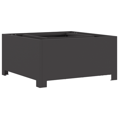 Vuurschaal Outdoor – Tuinhaard – Terrasverwarmer – Barbecueplaats – Tuinkachel – Zwart – Robuust Zwaar Staal – Compact 60x60x30 cm