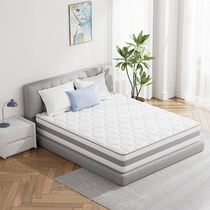 Hybride Matras – Pocketvering Matras – Koudschuim Matras – Tweepersoonsmatras – Topmatras – 25 cm Dik – Omkeerbaar Met 2 Stevigheidsniveaus (H3/H4)