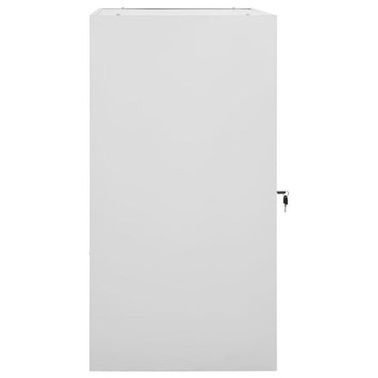 Stalenkast – Opbergkast – Archiefkast – Kantoorkast – Locker – Vergrendelbaar – Verstelbare Planken en Haken – Compact 53x53x105 cm – Lichtgrijs staal