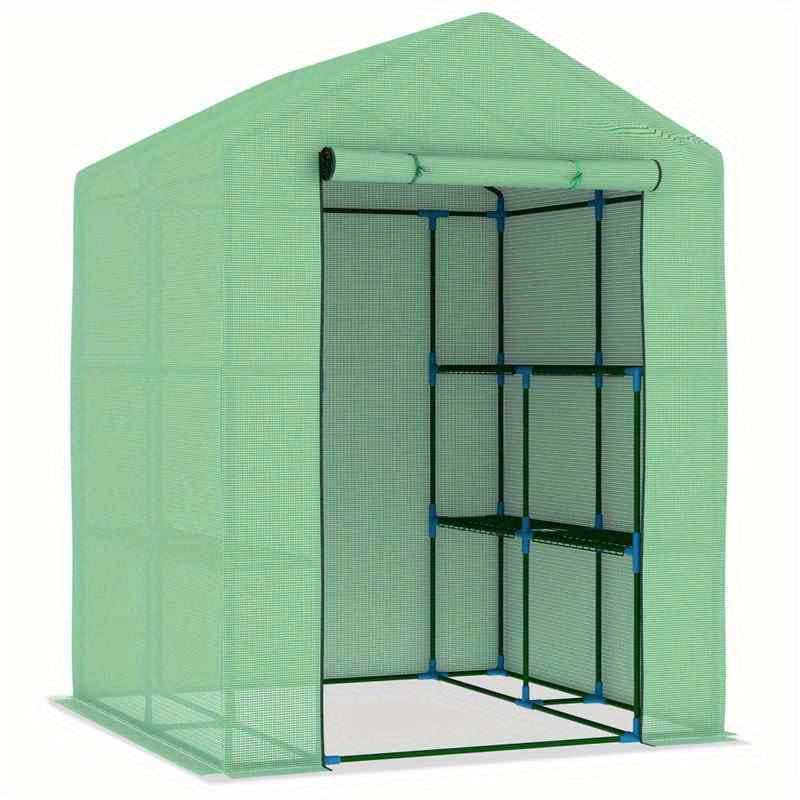Tuinkas met schappen 143x143x195cm staal, Invernaderos Para Exteriores Grande, Estufas, Estructura Para Invernadero, Invernadero Con Estructura Incluida, Invernadero Para Cultivo, Seedling Greenhouse, Mini Invernadero, Serre
