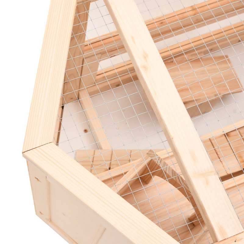 Large Hamster Cage with Open-Top Design - Spacious Habitat, Sturdy Construction, Easy-Clean Base - Compatible with Hamsters, Gerbils, Mice, Guinea Pigs - Ideal for Small Pets - 80x40x43cm (31, 5x15, 7x16, 9in) - Durable Woode