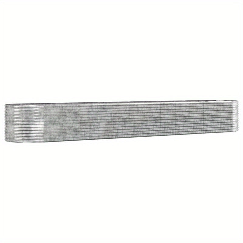 Plantenbak – Bloembak – Tuinbak – Bloempot Bak – Buiten plantenbak – Zilverkleurig Gepoedercoat Staal – Weerbestendig – 554x100x68 cm