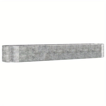 Plantenbak – Bloembak – Tuinbak – Bloempot Bak – Buiten plantenbak – Zilverkleurig Gepoedercoat Staal – Weerbestendig – 554x100x68 cm