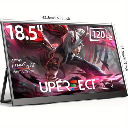 Portable Monitor – Draagbaar Scherm – Draagbare Monitor – Extra Scherm Laptop – USB-C Monitor – 18,5 Inch – Full HD – 120Hz Verversingssnelheid