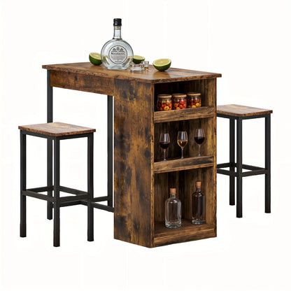 Bartafel – Bar Tafel – Statafel – Keukentafel – Eettafel – Compact Design – Metalen Frame Met 3 Niveaus