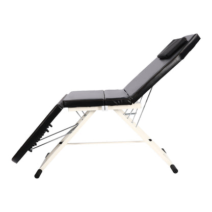 Massagetafel – Massagebank – Behandelingstafel – Spa Tafel – Schoonheidstafel – Inklapbaar & Draagbaar – Ergonomisch Gezichtsgat & 250 kg Draagvermogen – Zwart
