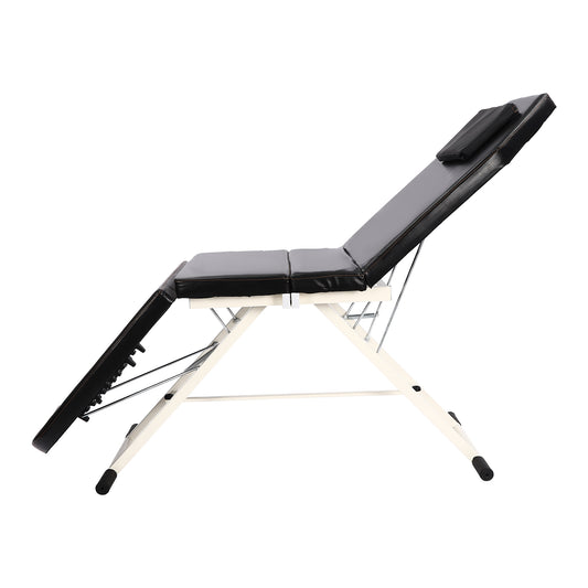 Massagetafel – Massagebank – Behandelingstafel – Spa Tafel – Schoonheidstafel – Inklapbaar & Draagbaar – Ergonomisch Gezichtsgat & 250 kg Draagvermogen – Zwart