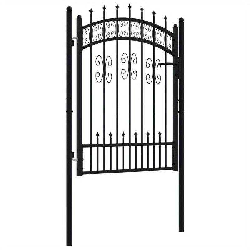 Tuingate – Tuinpoort – Metalen Poort – Hekpoort – Draaipoort – Zwart Staal – 103x175 cm – Weerbestendig Poedercoating