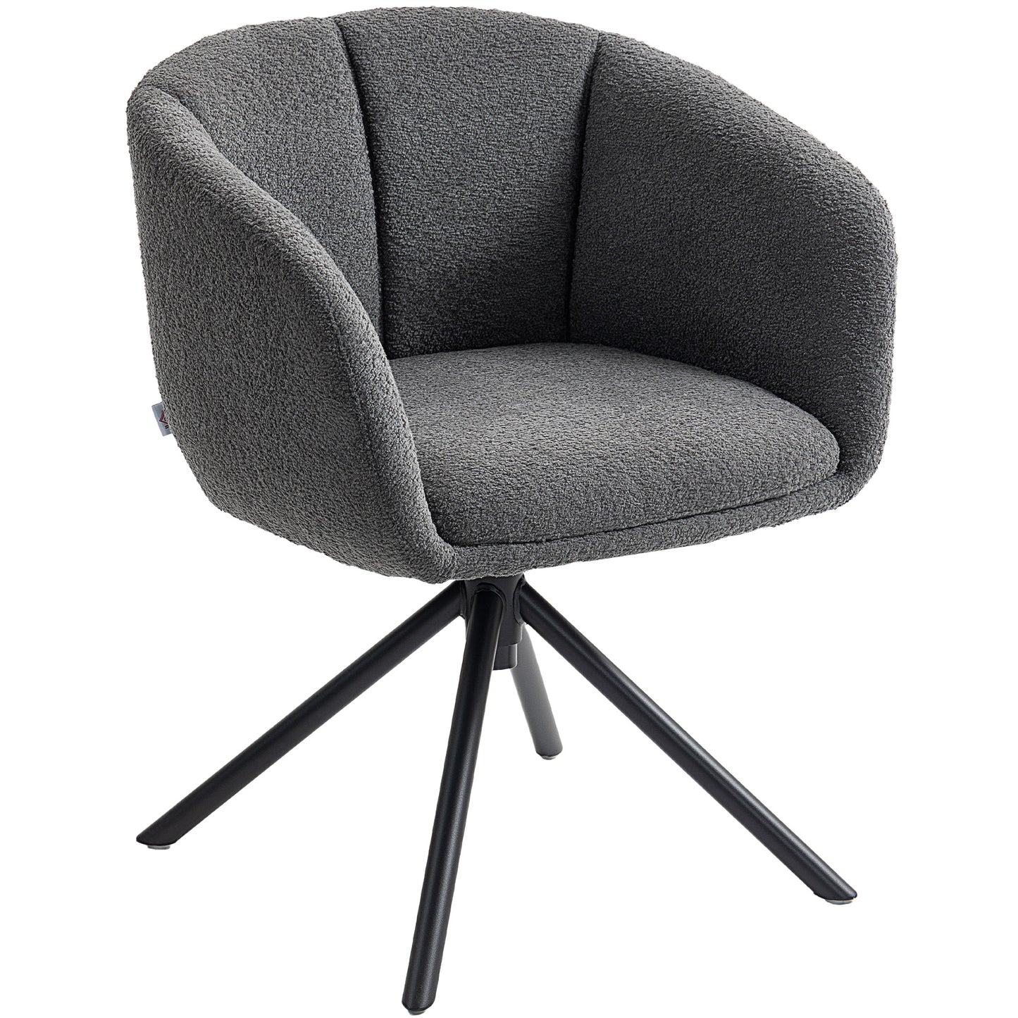 Draaifauteuil – Fauteuil – Zetel – Relaxstoel – Draaistoel – Donkergrijs – Comfortabele Zitting – Draagvermogen 120 kg