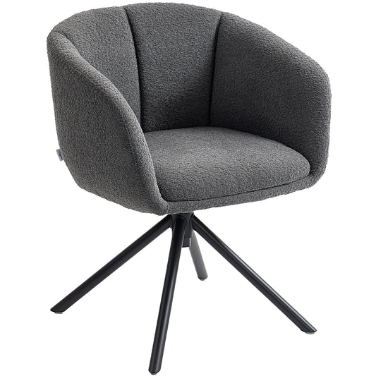 Draaifauteuil – Fauteuil – Zetel – Relaxstoel – Draaistoel – Donkergrijs – Comfortabele Zitting – Draagvermogen 120 kg