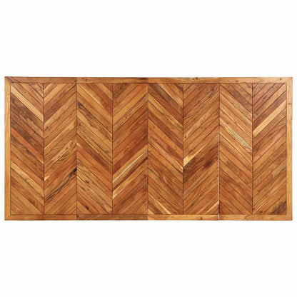 Eettafel – Eetkamertafel – Keukentafel – Rechthoekige Tafel – Restauranttafel – Massief Acaciahout – 200x100x75 cm – Robuust Met Metalen Frame