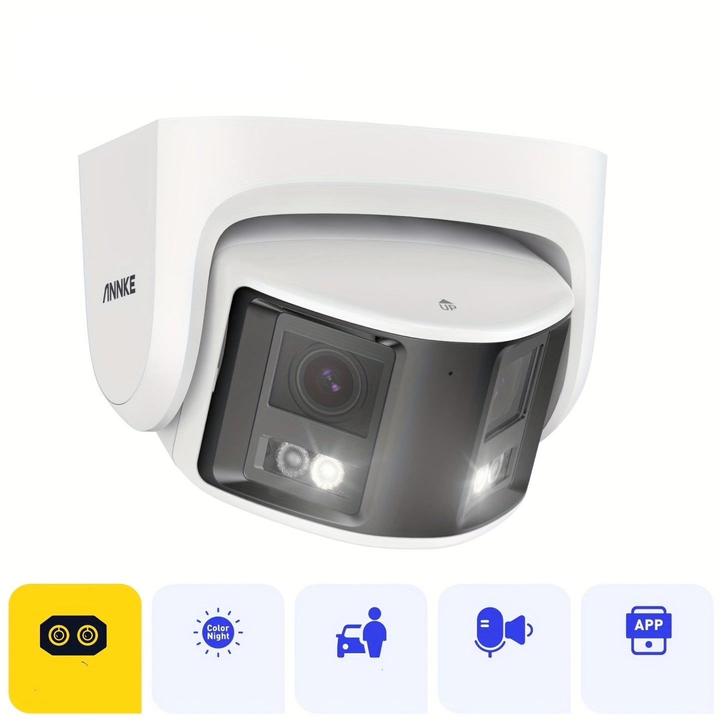 Bewakingscamera – Beveiligingscamera – Camerabewaking – Buitencamera – Dual Lens – 6MP Resolutie – Kleurennachtzicht met 2-weg Audio