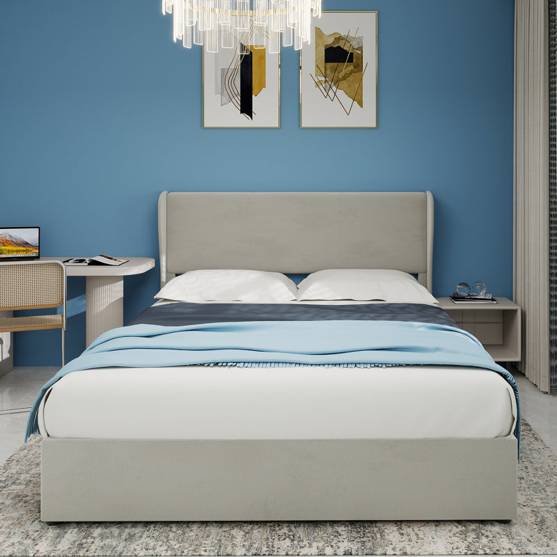 Bedbox 160x200 – Boxspring – Tweepersoonsbed – Slaapkamerbed – Boxspringbed – Gestoffeerd Bed – Zacht Hoofdbord – Opbergruimte Met Gaslift