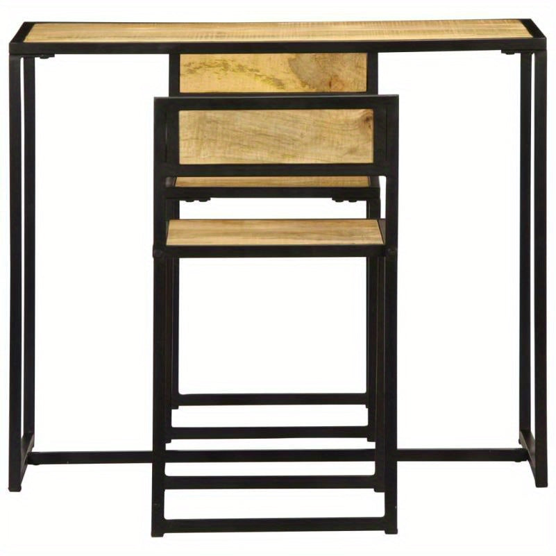 Eettafelset – Eetkamerset – Eethoek – Keukentafelset – Stoelenset – Massief Hout – Rustieke Vintage Stijl – Compact – Duurzaam