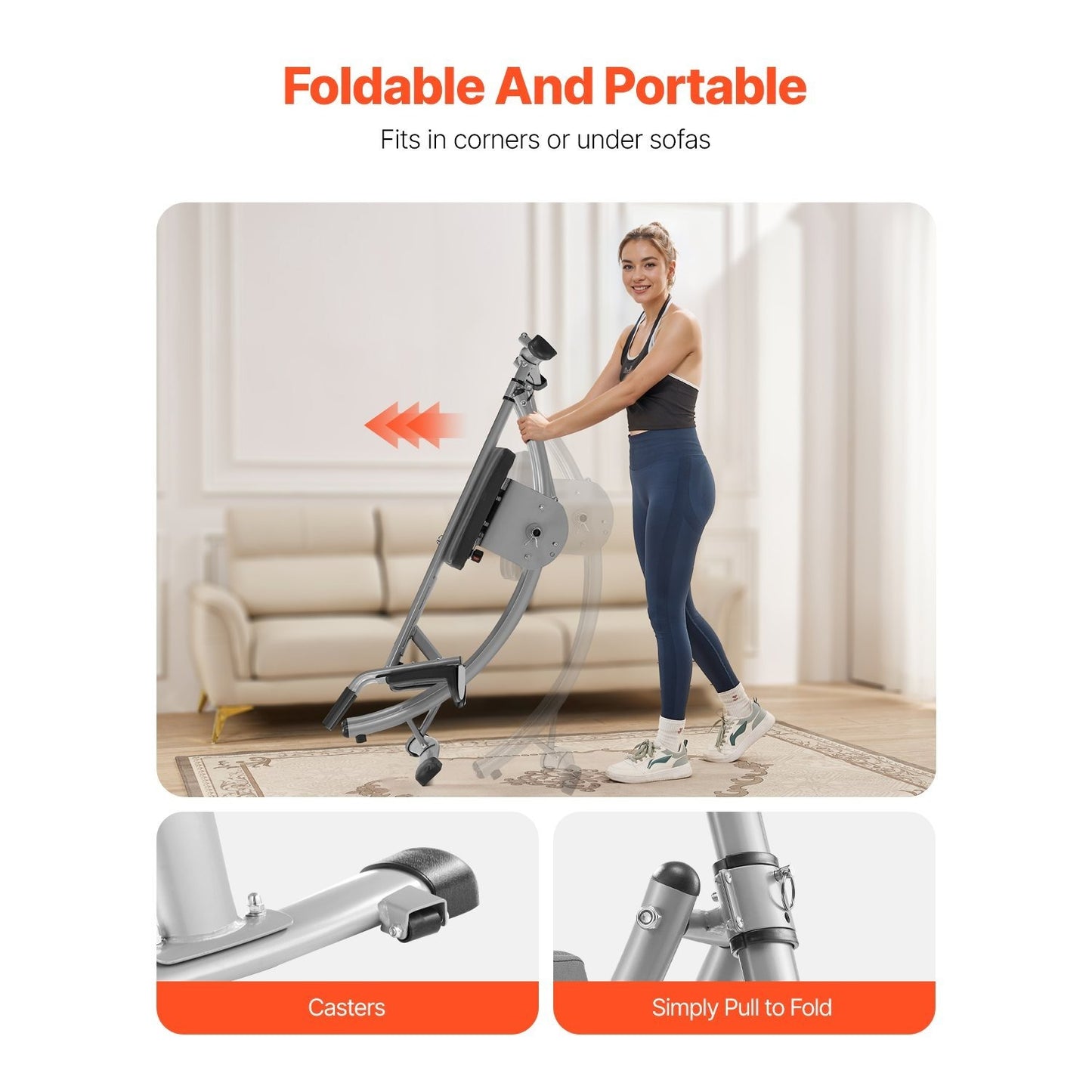 Ab Workout Machine – Buikspiertrainer – Core Trainer – Ab Cruncher – Buikspierapparaat – Ergonomisch Dubbel Gebogen Railsysteem – Stevige Carbonstalen Constructie 136 kg Belastbaar