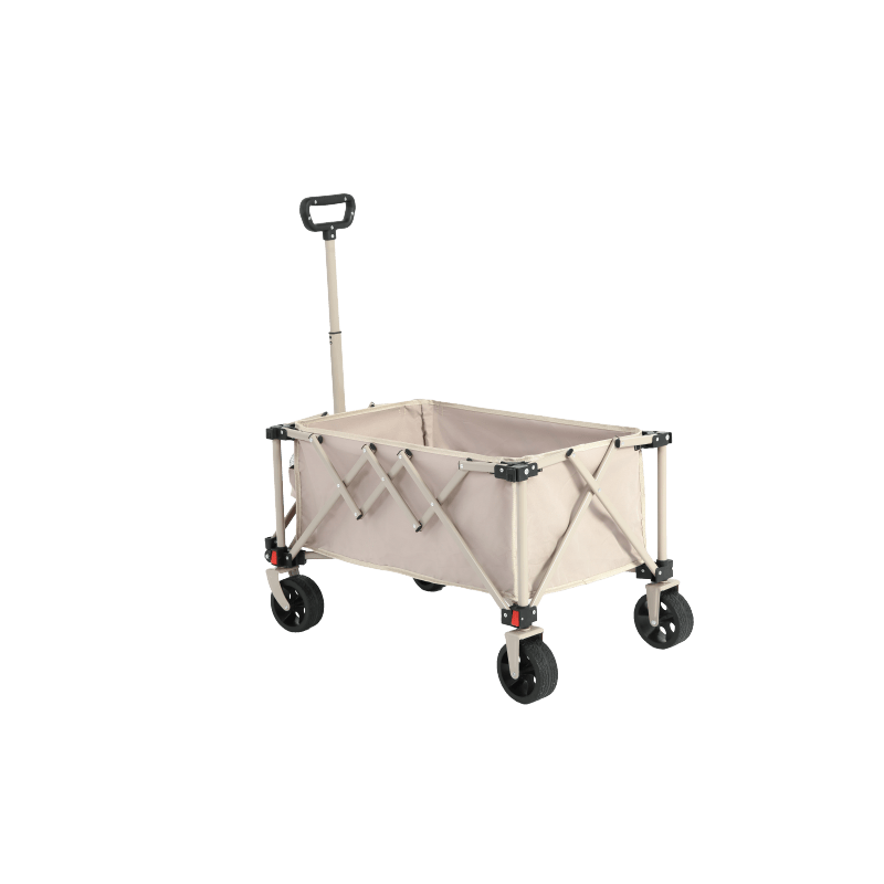 Vouwkar – Bolderwagen – Opvouwbare Kar – Transportwagen – Trolley – Stevig Stalen Frame – All Terrain Wielen – Beige Varianten