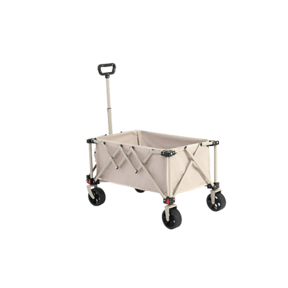Vouwkar – Bolderwagen – Opvouwbare Kar – Transportwagen – Trolley – Stevig Stalen Frame – All Terrain Wielen – Beige Varianten