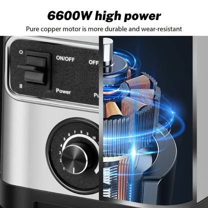 Sapcentrifuge – Juicer – Smoothiemaker – Blender – Keukenmachine – 6600W Krachtige Motor – 3 Liter Inhoud