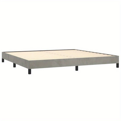 Modern Minimalist Bed Frame - Light Grey/Neutral Beige, Easy Assembly, Sturdy Wooden Platform Bed, No Box Spring Needed, Space-Saving Design for Small Rooms, Apartments, Guest Rooms - Mattress Not Included, Apartment Furnitur