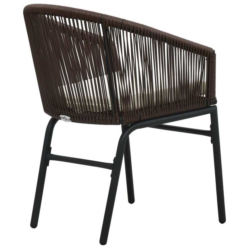 Bistro Set – Tuinset – Balkonset – Terrasmeubilair – Rattan Meubel – 3-delig – Comfortabele Kussens – Weerbestendig PE-Rattan – Bruin