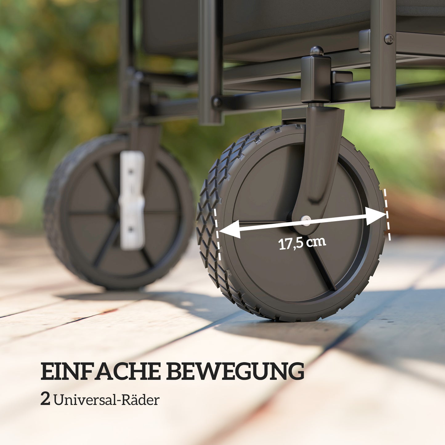 Tuinkar – Kruiwagen – Transportkar – Vouwkar – Trolley – Opvouwbaar – Draagvermogen 100 kg – Afneembaar Waterdicht Zeil – Zwart