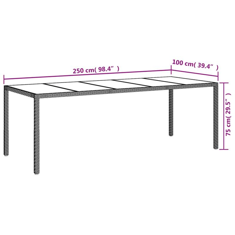 9-delige Tuinset – Tuinmeubelset – Balkonset – Terrasset – Buitenmeubels – Zwart Poly Rattan – Inclusief Kussens – Duurzaam Metalen Frame