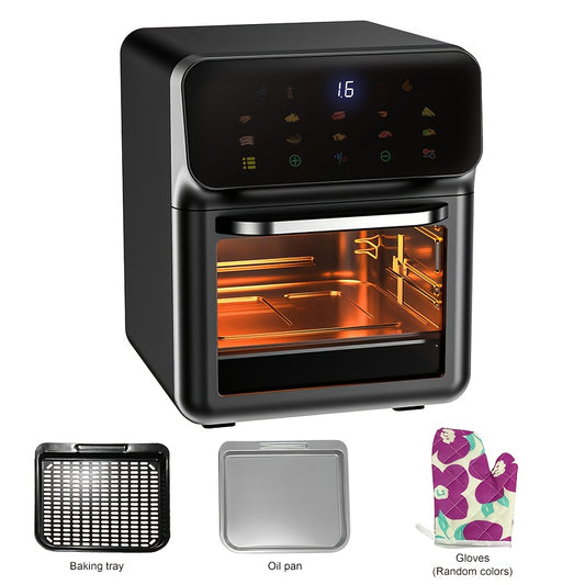 Airfryer – Heteluchtfriteuse – Airfry Oven – Luchtfriteuse – Elektrische Oven – 10 Liter Inhoud – 18 Kookprogramma’s – Robuuste Stalen Behuizing – Grijs