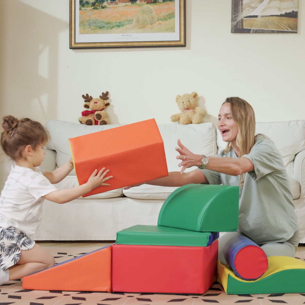 Zachte Bouwblokken – Speelblokken – Stapelblokken – Foam Blokken – Kinderspeelgoed – Kleurrijk – Veilig Foam Materiaal – Eenvoudig Schoon Te Maken