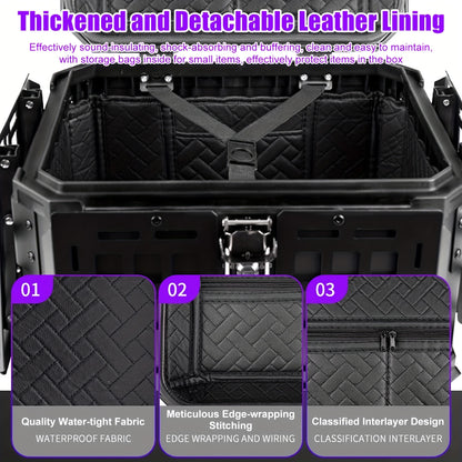 Motor Topkoffer – Motor Bagagekoffer – Achterkoffer – Motor Koffer – Motorbox – 45L Aluminium – Quick Release Systeem – Dubbel Slotensysteem