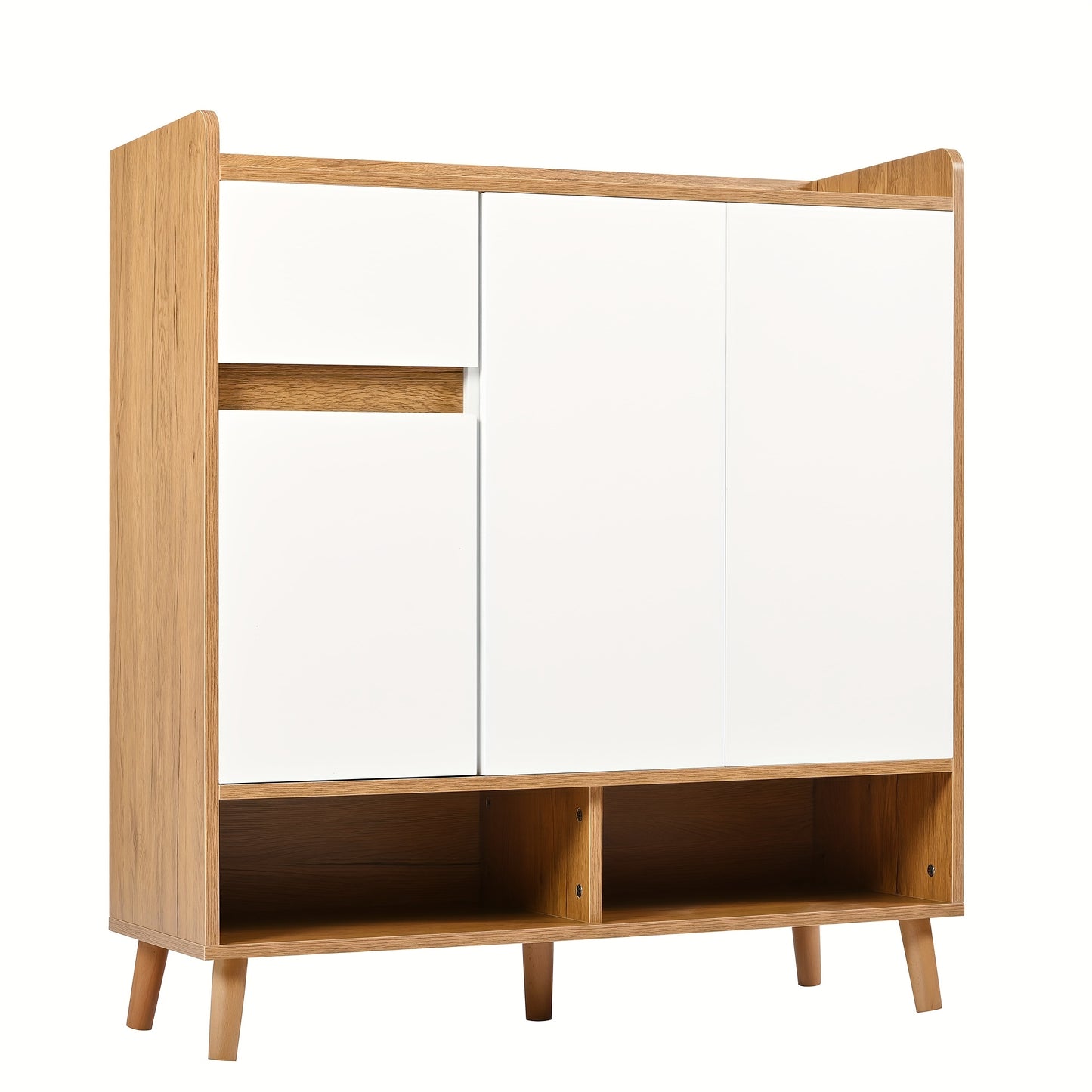 Modern Minimalist Metal Shoe Cabinet with Adjustable Shelves - 6-Drawer Chest of Drawers, Sideboard & Storage Organizer for Home, Space-Saving Contemporary Design, Shoe Cabinet, Sleek Finish Furniture