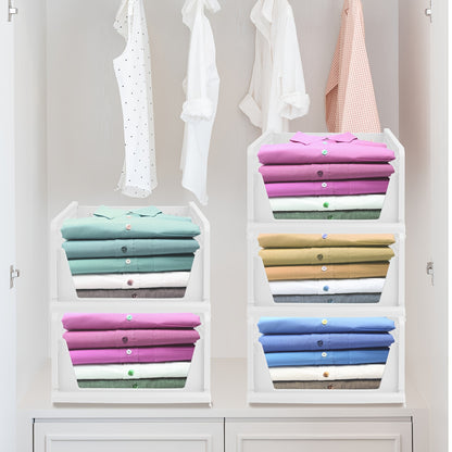 10pcs Clothing Storage Box Set, 33*42*90cm Foldable Clothing Organizer, Stackable Clothing Storage Unit, Mounted Closet Systems, Wardrobe Management, Space Saving Storage, Mounted Closet Organizer, Stackable Storage Unit, Fun
