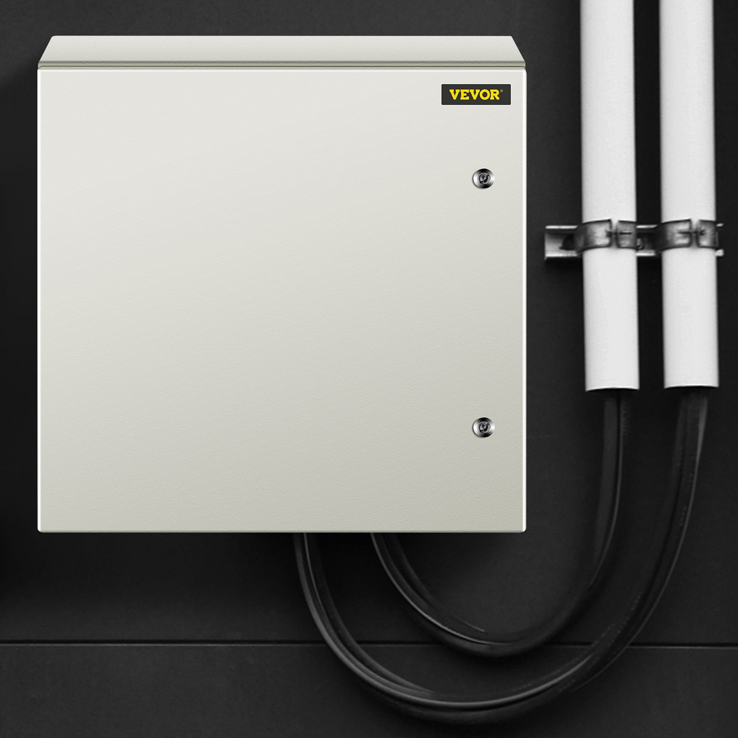 Stalen Elektrische Behuizing – Wandkast – Verdeeldoos – Elektrakast – Buitenbehuizing – IP66 Waterdicht – 1,5 mm Hoogwaardig Staal – Afneembare Montageplaat – Grijs/Wit