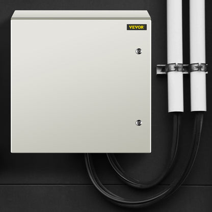 Stalen Elektrische Behuizing – Wandkast – Verdeeldoos – Elektrakast – Buitenbehuizing – IP66 Waterdicht – 1,5 mm Hoogwaardig Staal – Afneembare Montageplaat – Grijs/Wit