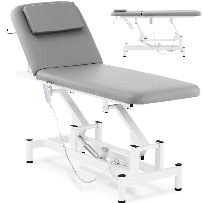 Massagetafel – Behandelbank – Behandeltafel – Massagebed – Massagebank – Elektrisch Verstelbaar – Draagvermogen 150 kg – Grijs