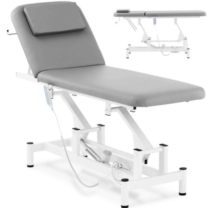 Massagetafel – Behandelbank – Behandeltafel – Massagebed – Massagebank – Elektrisch Verstelbaar – Draagvermogen 150 kg – Grijs