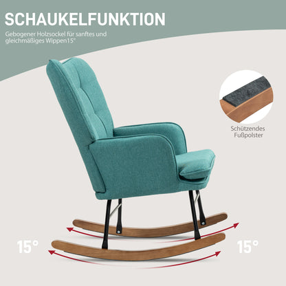 Draaifauteuil – Loungefauteuil – Draaistoel – Relaxstoel – Fauteuil – Mintgroen – Linnenlook – Brede Zitting – Hoge Rugleuning