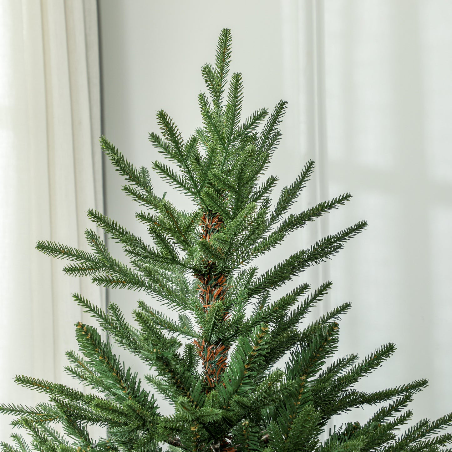 Kunstkerstboom – Nepkerstboom – Kerstboom Kunst – Decoratieve Kerstboom – Groene Kerstboom – 180 cm Hoog – 2380 Takpunten – Vlamvertragend – Metalen Standaard