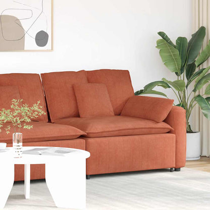 Modulaire Bank – Modulaire Banken – Modulair Sofa – Loungeset – Zithoek – Corduroy Bekleding – Stevig Metalen Frame – Rood-Orange Variant