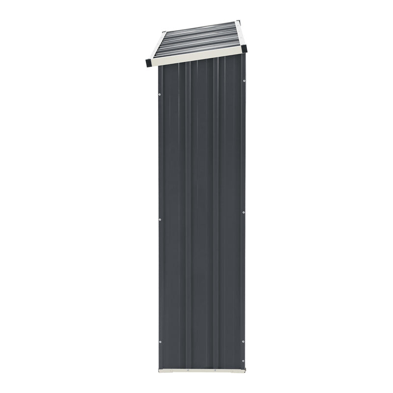 Houtopslagrek – Houtrek – Houtberging – Haardhoutrek – Brandhoutrek – Stalen Constructie – Weerbestendig Antraciet 155x45x157 cm