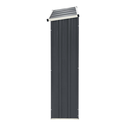 Houtopslagrek – Houtrek – Houtberging – Haardhoutrek – Brandhoutrek – Stalen Constructie – Weerbestendig Antraciet 155x45x157 cm