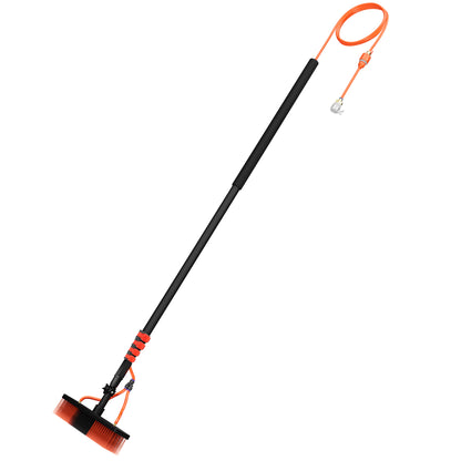 Telescopische Wasborstel – Telescoopborstel – Uitschuifbare Borstel – Ramenwasser – Zonnepanelen Reiniger – 6,3 Meter Lengte – Aluminium Steel Met Waterdoorvoer