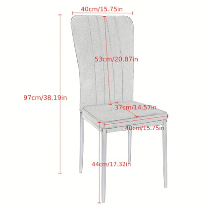 Eetkamerstoel – Stoel – Kuipstoel – Keukenstoel – Woonkamerstoel – Zwart – Fluwelen Bekleding – Ergonomische Rugleuning – Metalen Onderstel – Set van 6