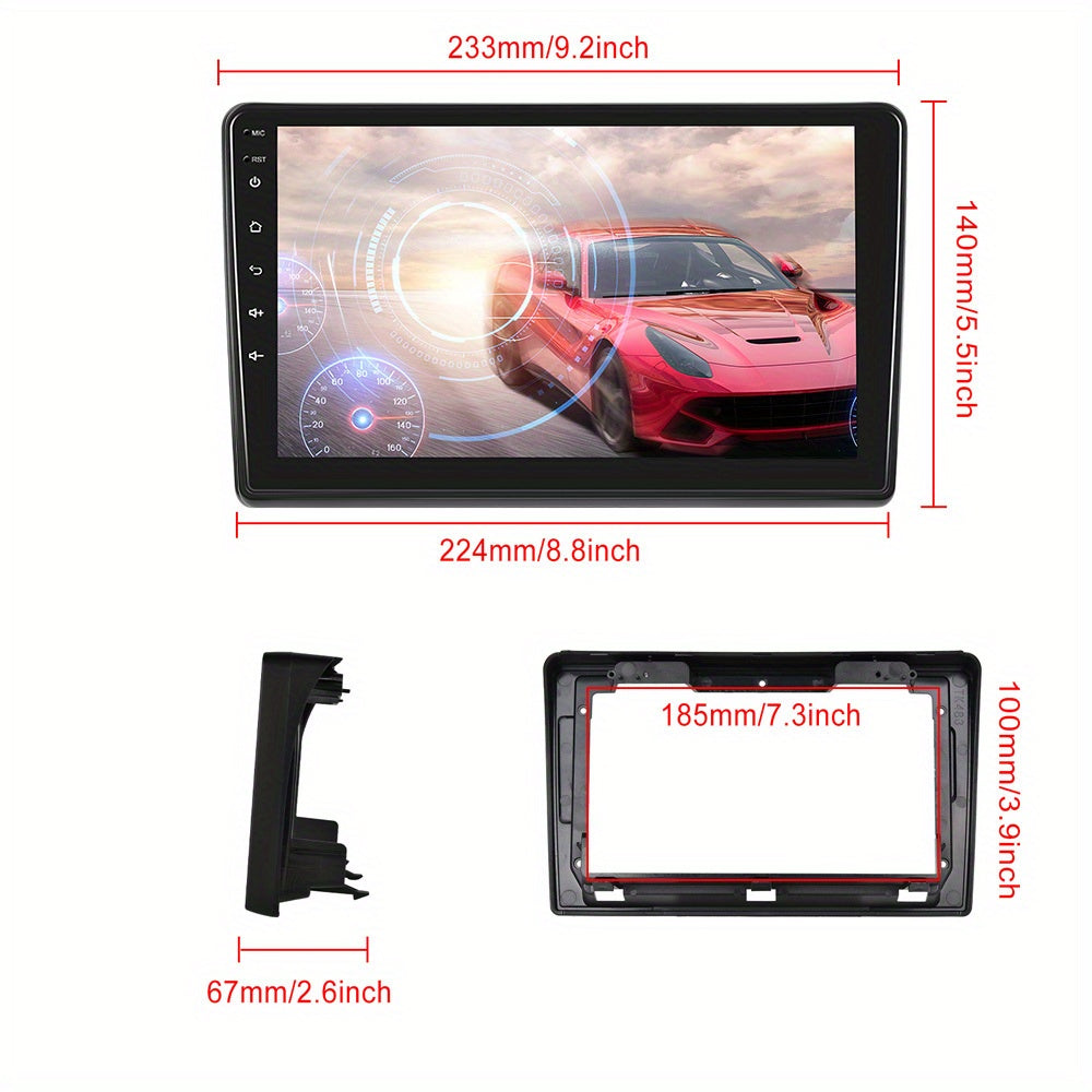 Autoradio – Multimediaspeler – Navigatiesysteem – Touchscreen – Autonavigatie – 9 Inch HD Scherm – Android 13 Besturingssysteem – Draadloos CarPlay en Android Auto